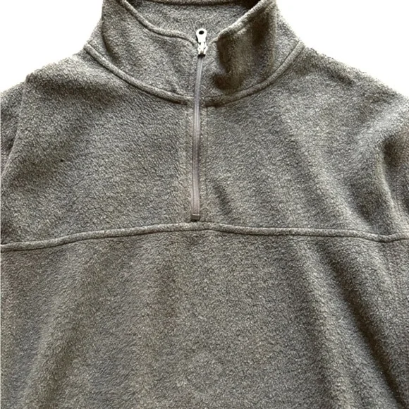 Croft & Barrow Gray Fleece 1/4 Zip Pullover w/ Pockets & Drawstring Men’… - Picture 2 of 9